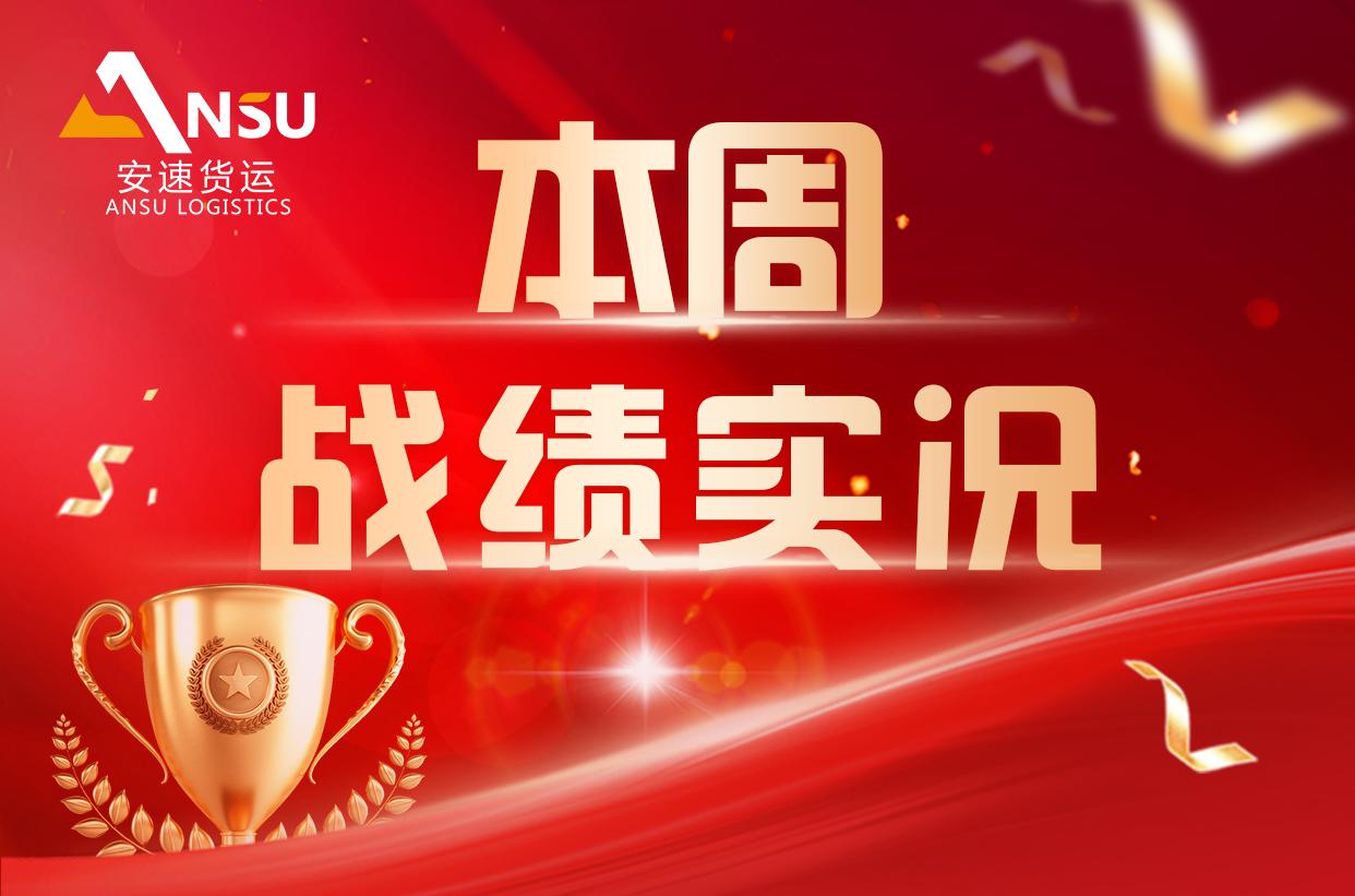 ​安速货运2024年百团大战上周百团业绩